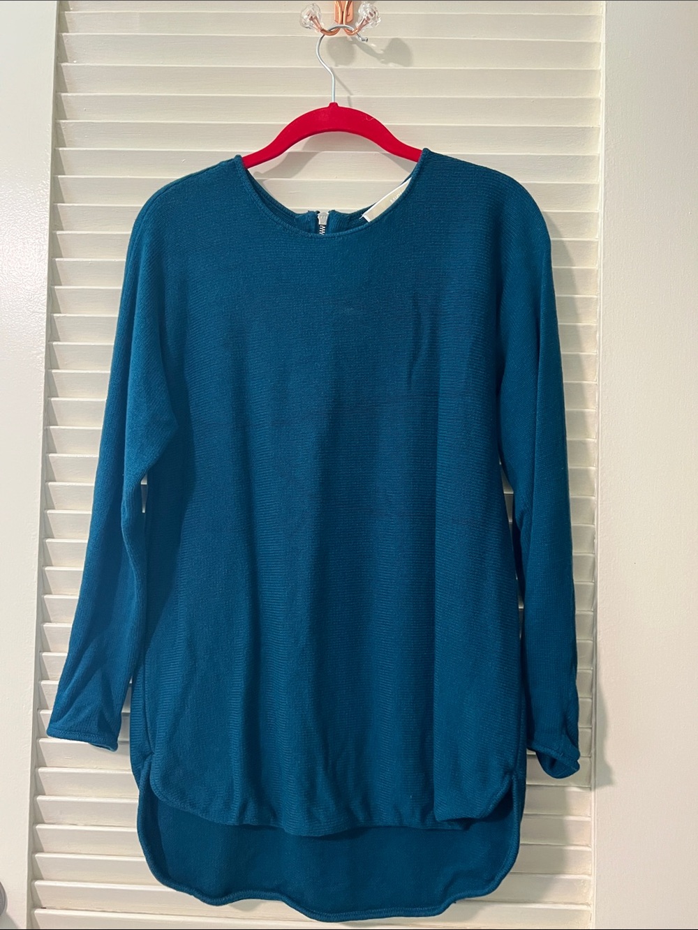 Michael Kors Teal Long-Sleeve Tunic Top